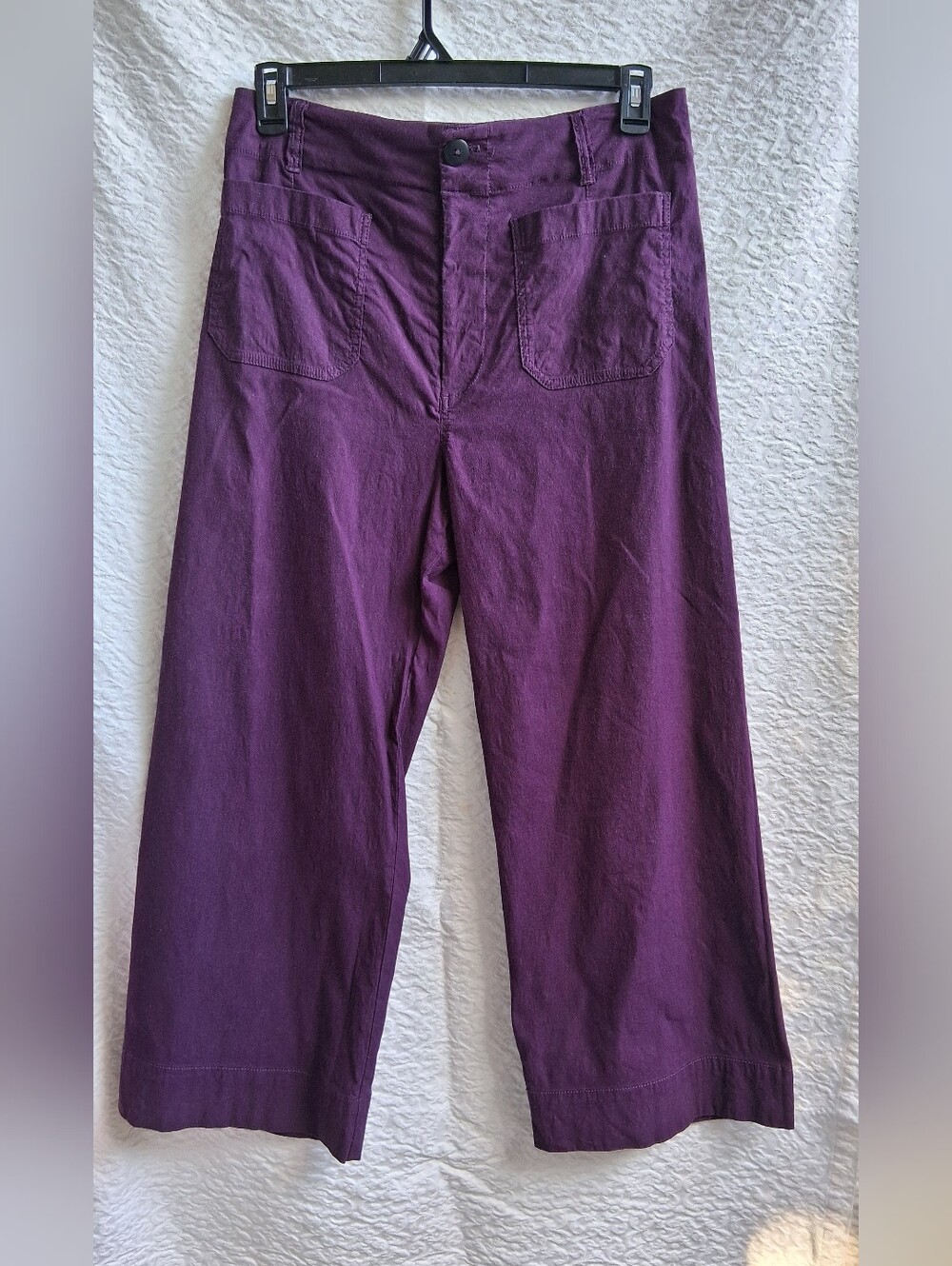 Maeve By Anthropologie The Colette Burgandy Wide-Leg Chino Pants.